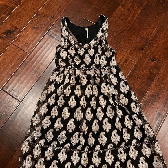 Free People Metallic Studded Party Dress Size 0 - Picture 2 of 11